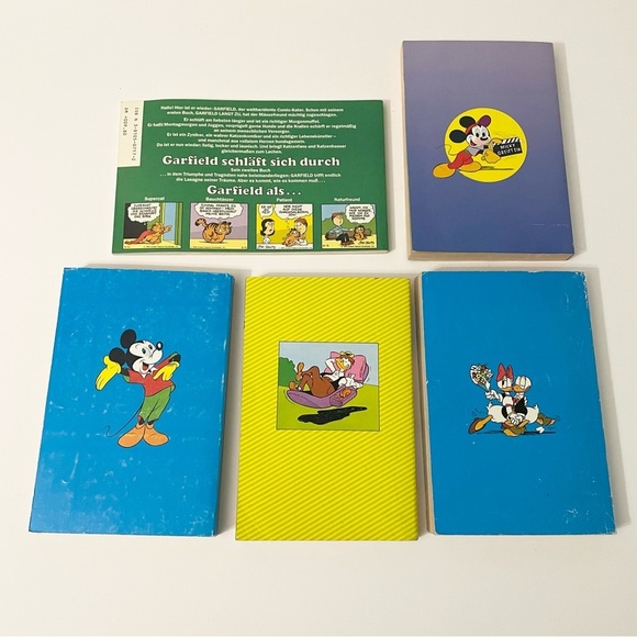 Lot of 5 Disney German Books Mickey Mouse Donald Duck and Garfield - Picture 2 of 16